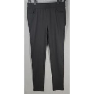 Bamans Dress Pants Womens Medium Black Straight Leg Elastic Waist